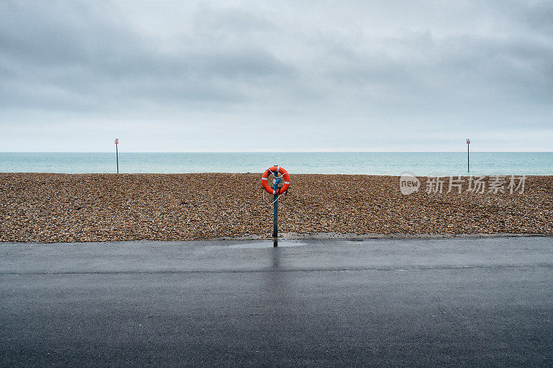 在Bognor Regis的海滨，西苏塞克斯，英格兰。